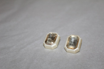 Cercei ivoire cristal mare anii 60