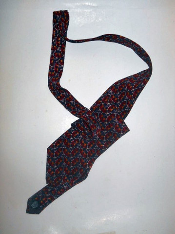 Cravata vintage print geometric "Christian Dior" anii '70