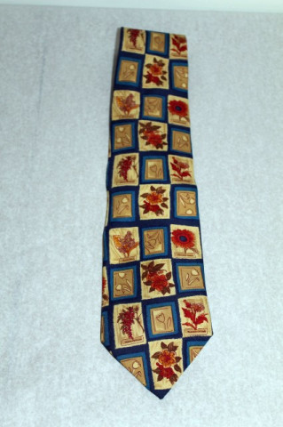 Cravata Yves Saint Laurent flori in chenar