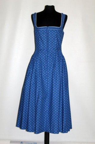 Dirndl vintage albastru cerneală "Isola" anii 70
