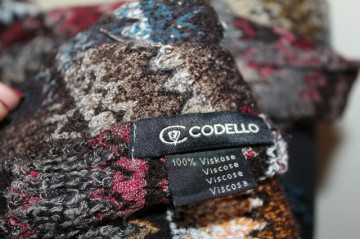 Fular model zigzagat stil Missoni "Codello" anii '90