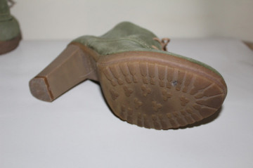 Ghete din piele întoarsă verde mentă – vintage B.D.A. - Img 5