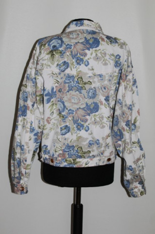Jacheta din jeans print floral anii '90