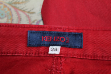 Jeans roșu vintage Kenzo – vibe retro casual ’90 - Img 5