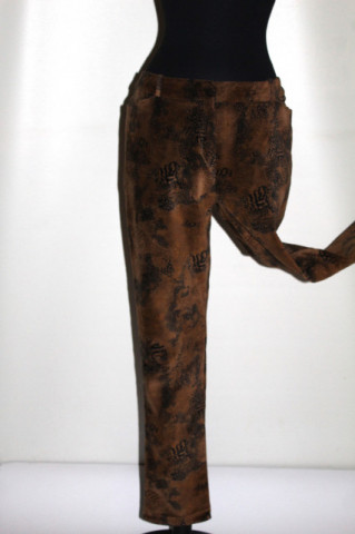 Pantaloni din catifea Kenzo Jungle print maro – retro anii ’90 - Img 2