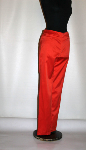 Pantaloni țigaretă portocalii repro anii 60