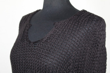 Pulover Cristina Gavioli – tricot negru cu ochiuri largi, vibe casual vintage - Img 4