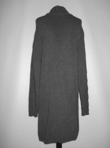 Pulover - pardesiu din tricot gri repro anii '70