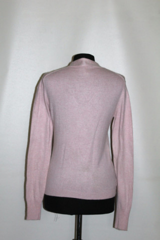 Pulover roz porțelan Only & Only – tricot fin vintage, stil Lolita - Img 3