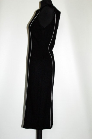 Rochie alb cu negru repro anii '60