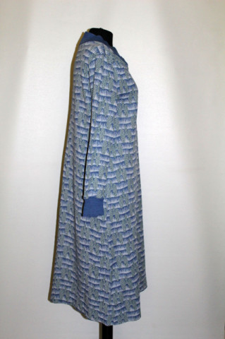 Rochie albastra "Damart" anii '70 - '80