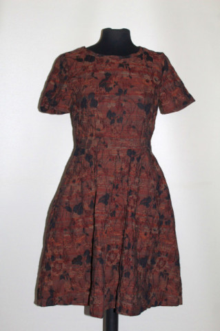 Rochie Altfel Fashion cu print vegetal – retro repro anii ’60