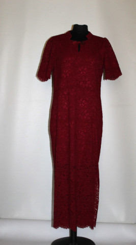 Rochie de ocazie din dantelă vișinie – retro repro anii ’50