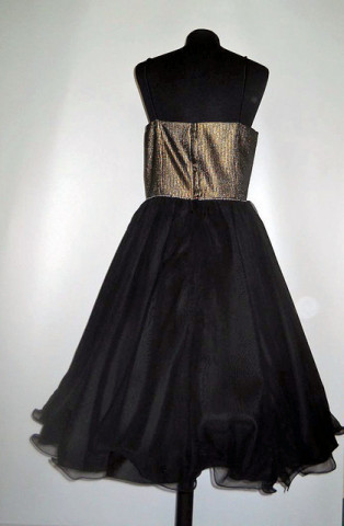Rochie de ocazie neagra dungi aurii anii '80