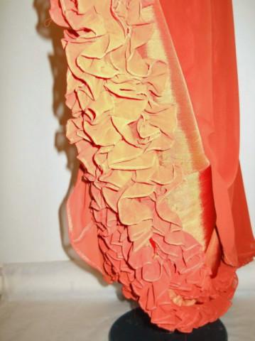 Rochie de seara din chiffon portocaliu anii '90