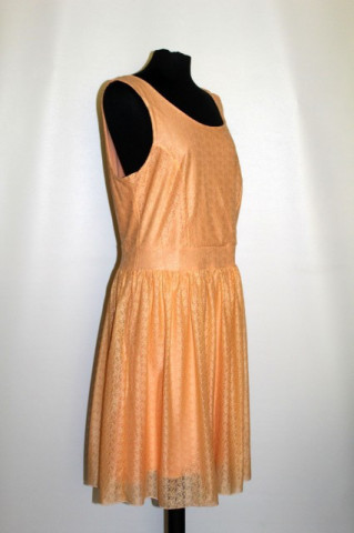 Rochie din dantelă portocalie repro anii 60