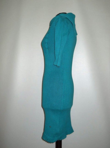 Rochie din tricot verde smarald anii '90