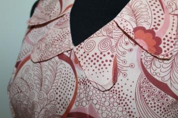 Rochie frez print floral uriaș anii 60