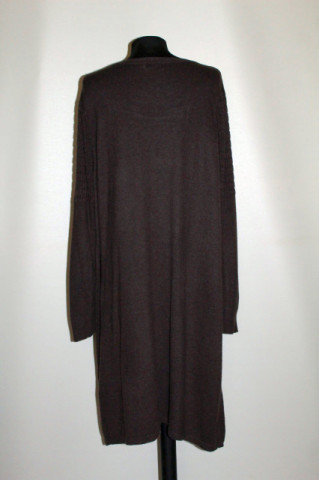 Rochie maro închis din tricot – repro anii ’60, siluetă clasică - Img 3
