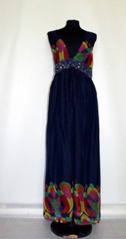 Rochie maxi buline multicolore repro anii '70
