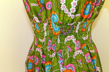 Rochie maxi "Diamond Tea Gown" anii '70