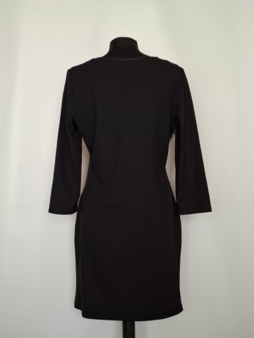 Rochie print geometric gri repro anii 70 - Img 3