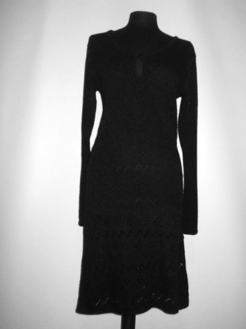 Rochie retro din tricot negru anii '90