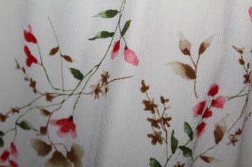 Rochie retro midi cu print floral roșu pe fond crem – vibe ’90  - Img 6
