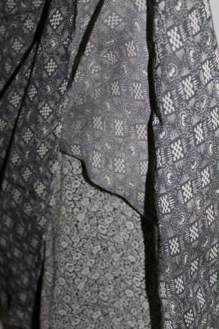 Rochie Vero Moda retro anii ’90 – gri cu print geometric & floral - Img 6