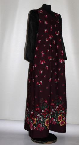 Rochie vintage anii ’70 cu mâneci din voal — floral  - Img 4