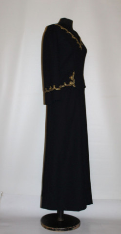 Rochie vintage de seară Rosie Fashion neagră cu fir auriu – anii ’60 - Img 3