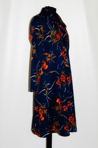 Rochie vintage flori portocalii anii '70