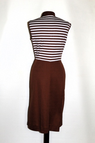Rochie vintage maro cu dungi – anii ’70, Rimond Italia - Img 3
