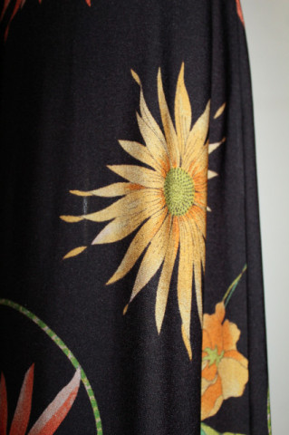 Rochie vintage maxi cu print floral mare – anii ’70 - Img 8