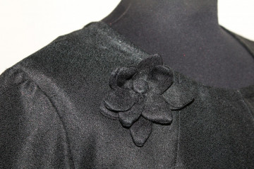 Rochie vintage neagră din crepe – anii ’60 - Img 5