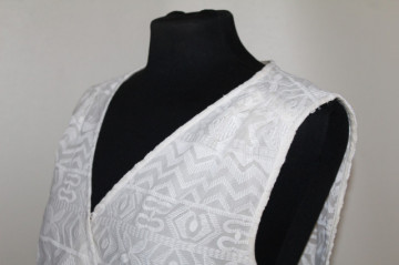 Salopetă Pepe Jeans – batist ivory cu broderie - Img 6