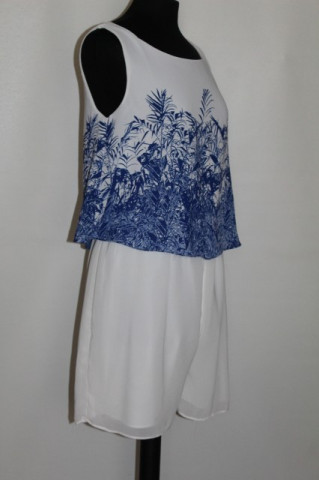 Salopeta print vegetal repro anii '70