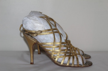 Sandale aurii Just Cavalli – vintage statement, glam retro - Img 4