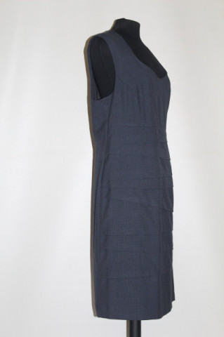 Sarafan gri plisat – repro anii ’60, elegant  - Img 6