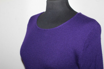 👗 Titlu atrăgător Rochie din tricot Ralph Lauren violet-cardinal – retro chic designer - Img 5