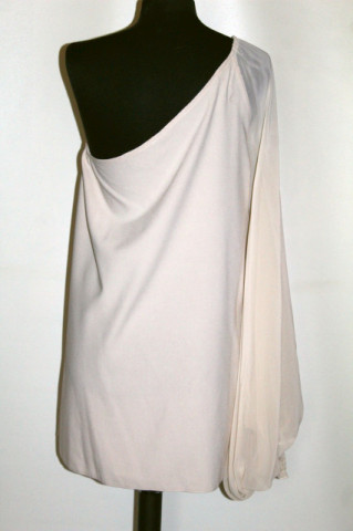 Bluza bej de ocazie repro anii ’70 – elegantă și fluidă - Img 5
