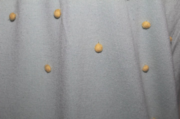 Bluză tricot repro anii 50 cu bumbișori galben - Img 5