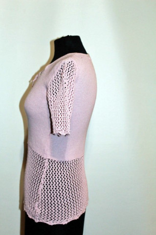 Bluza tricotata lila anii '70