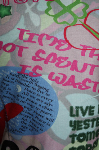 Bluza/vestă Missing Johnny – vintage multicolor grafic, vară - Img 5