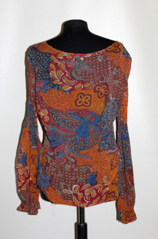 Bluză vintage cu print paisley multicolor – retro anii ’90 - Img 3