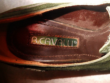 Botine verzi "B. Cavalli" repro anii '70