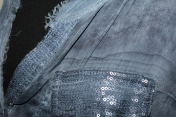 Cămașă albastru denim repro anii ’80 – vibe casual retro cu detalii degrade - Img 6