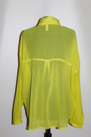 Cămașă galben acid Milla – chiffon lejer, croială fluidă - Img 2