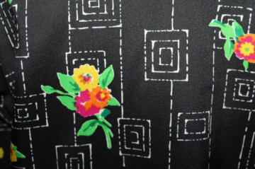Camasa print patrate si flori anii '70