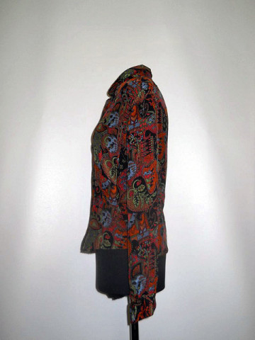 Camasa retro print vegetal anii '80